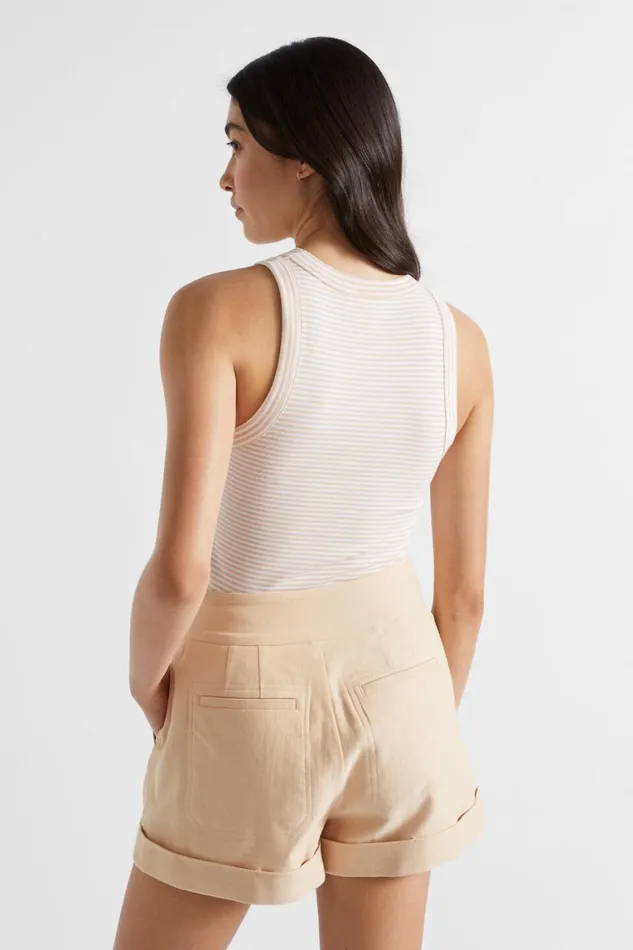 Seed Heritage Shorts Casual Tab Waist Short Soft Wheat 8211 Woman