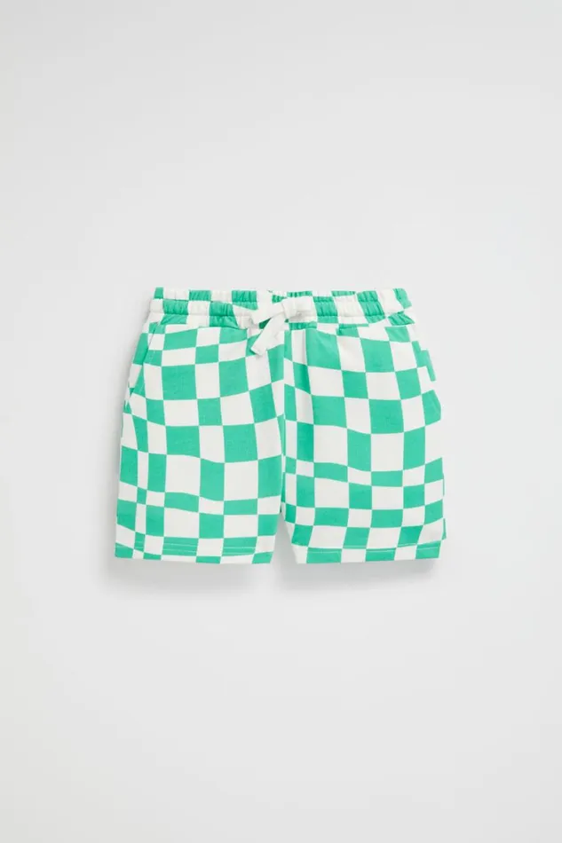 Seed Heritage Shorts Checkerboard Track Short Jade Green 8211 Boy
