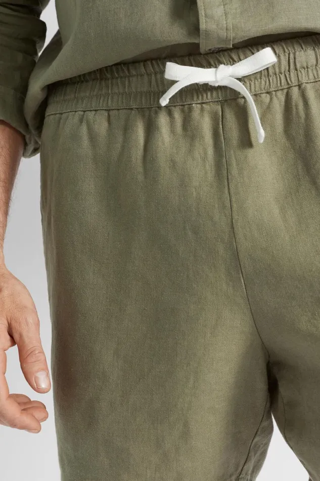 Seed Heritage Shorts Linen Short Bay Leaf 8211 Man