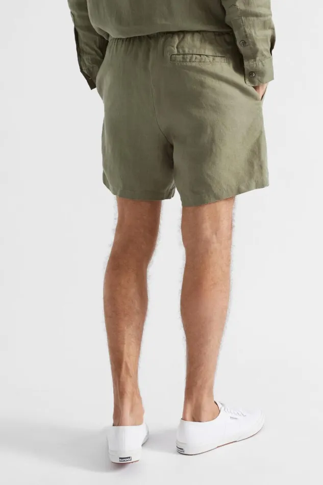 Seed Heritage Shorts Linen Short Bay Leaf 8211 Man
