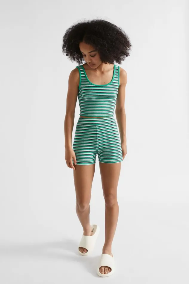 Seed Heritage Shorts Rib Bike Short Jewel Green 8211 Teen Girl