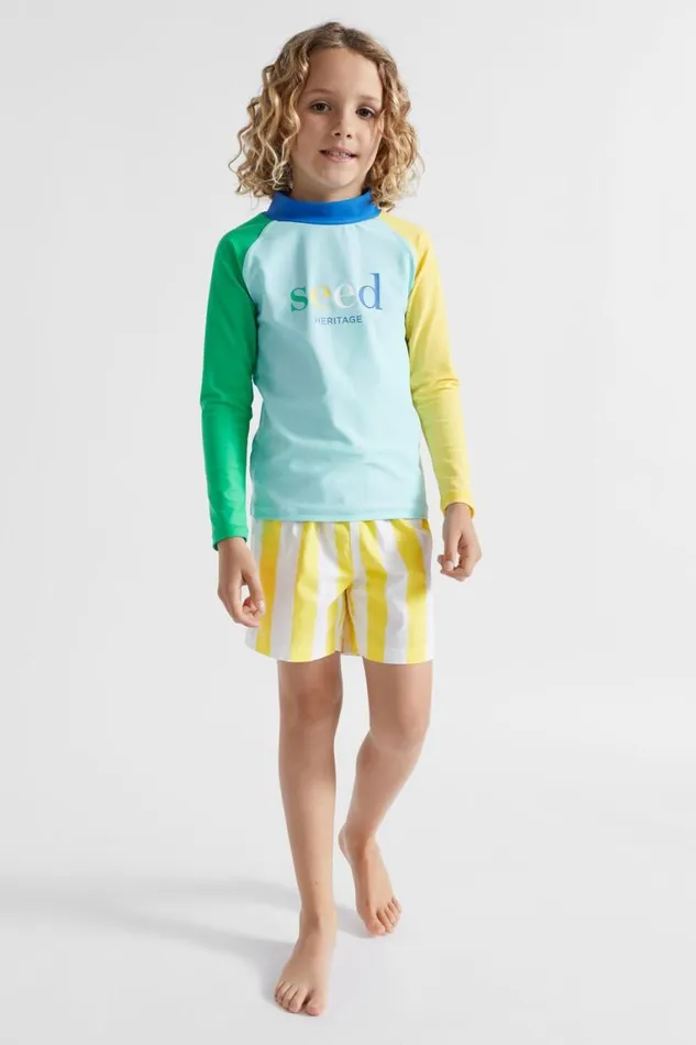 Seed Heritage Shorts Stripe Beach Short Lemon Drop 8211 Boy