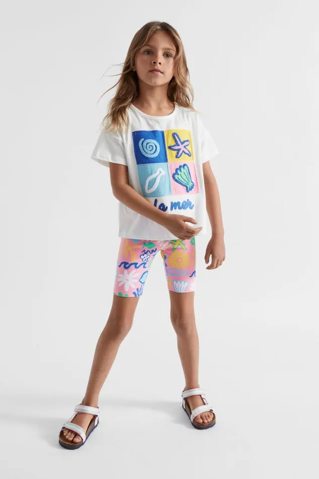 Seed Heritage Shorts Summer Print Bike Short Candy Pink 8211 Girl