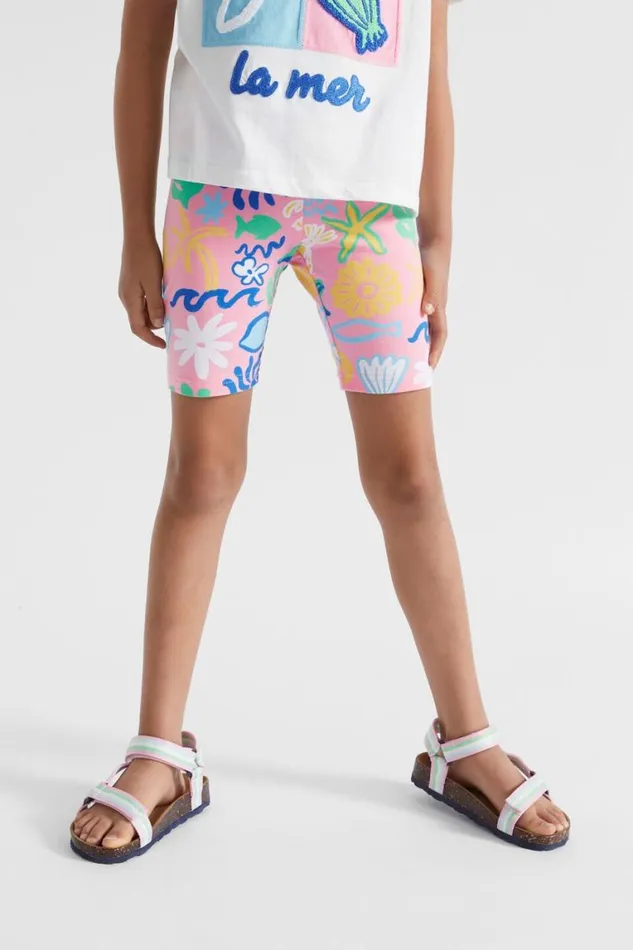 Seed Heritage Shorts Summer Print Bike Short Candy Pink 8211 Girl