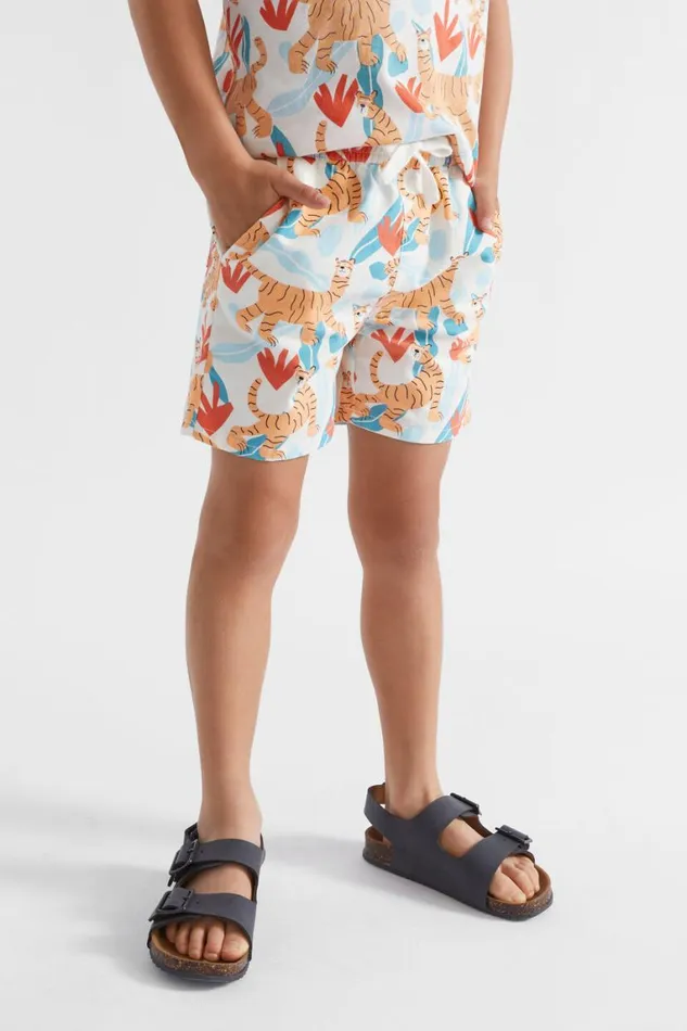 Seed Heritage Shorts Tiger Yardage Short Ocean Blue 8211 Boy