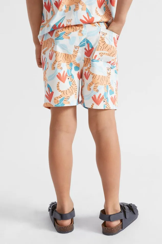Seed Heritage Shorts Tiger Yardage Short Ocean Blue 8211 Boy