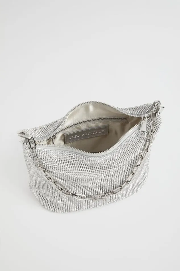 Seed Heritage Shoulder Bags Embellished Shoulder Bag Silver 8211 Woman