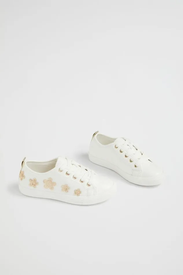 Seed Heritage Sneakers and Trainers Daisy Sequin Trainer White 8211 Girl