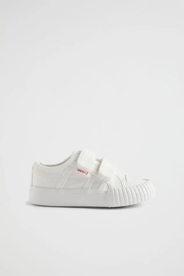 Seed Heritage Sneakers and Trainers Mini Canvas Double Tab Sneaker White 8211 Baby Seed Heritage Sneakers and Trainers Mini Canvas Double Tab Sneaker White 8211 Baby