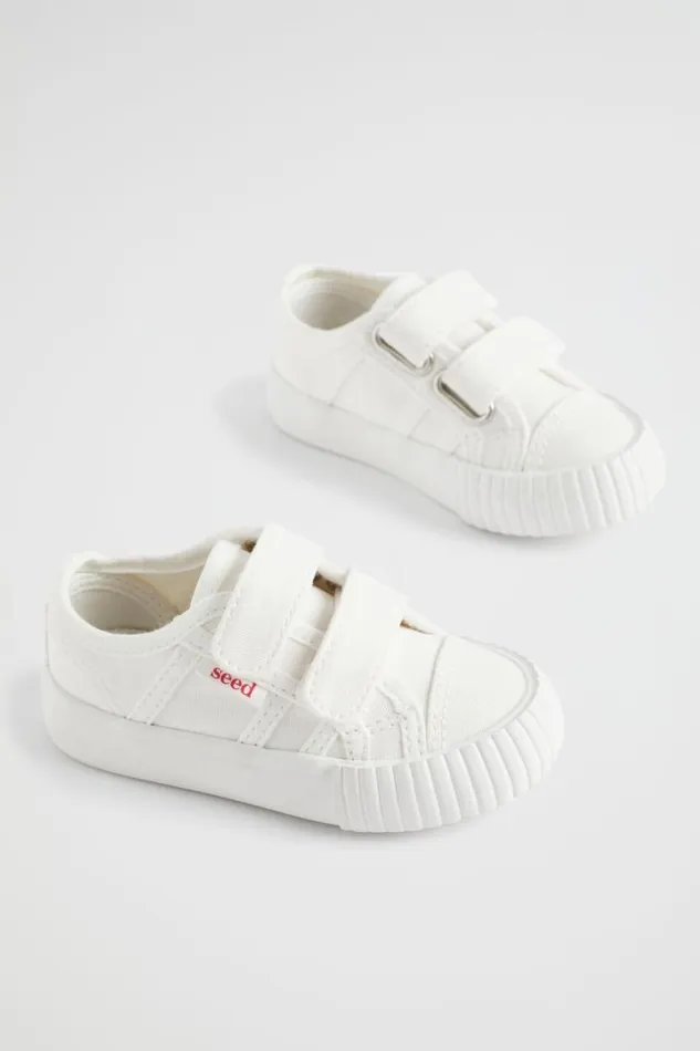 Seed Heritage Sneakers and Trainers Mini Canvas Double Tab Sneaker White 8211 Baby