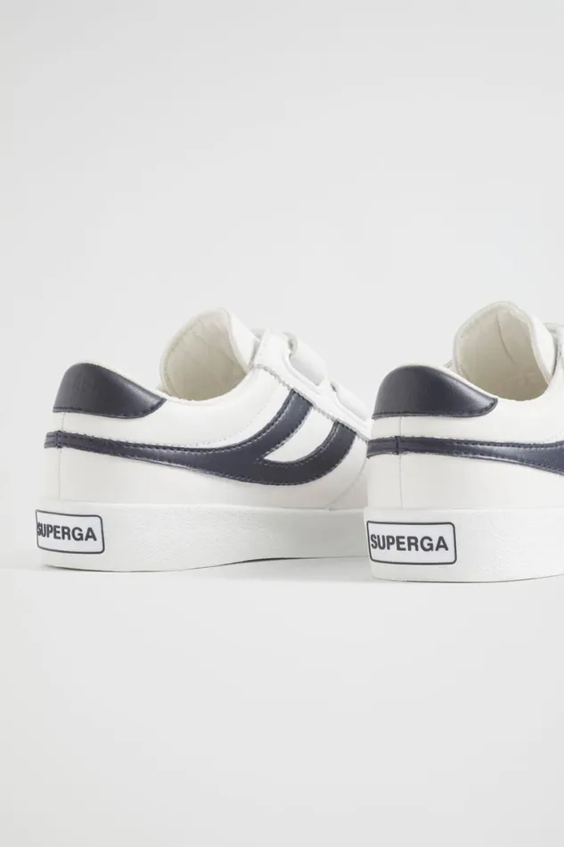 Seed Heritage Sneakers and Trainers Superga Seattle Strap Sneaker White Blue 8211 Boy