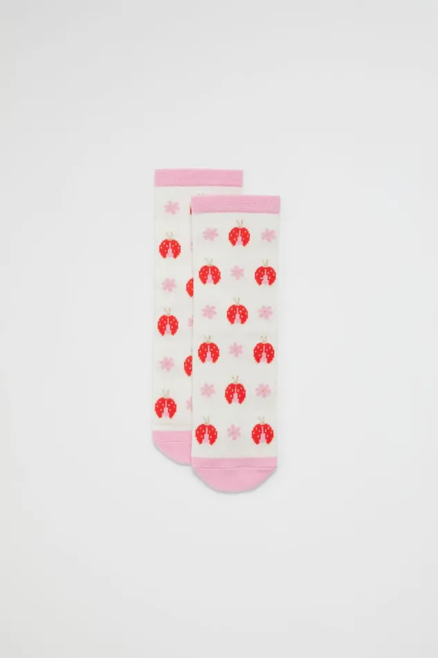 Seed Heritage Socks Ladybug Sock Vanilla 8211 Girl