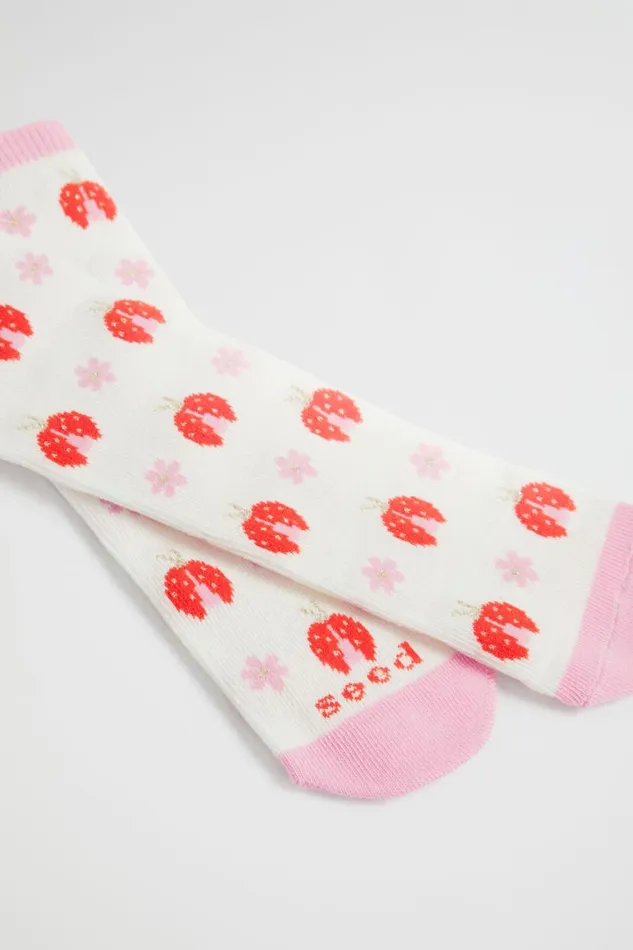 Seed Heritage Socks Ladybug Sock Vanilla 8211 Girl