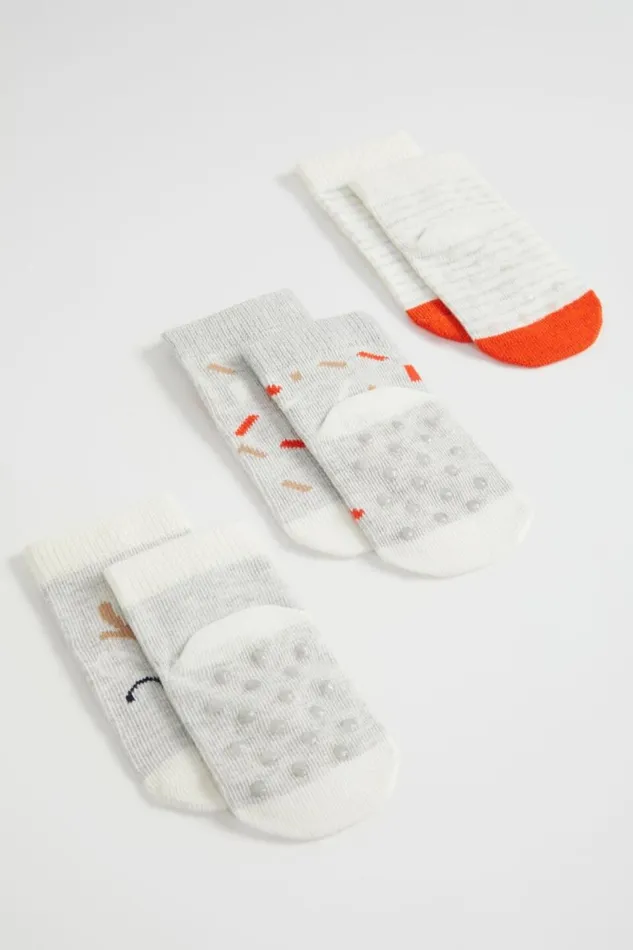 Seed Heritage Socks Reindeer Sock 3 Pack Multi 8211 Baby