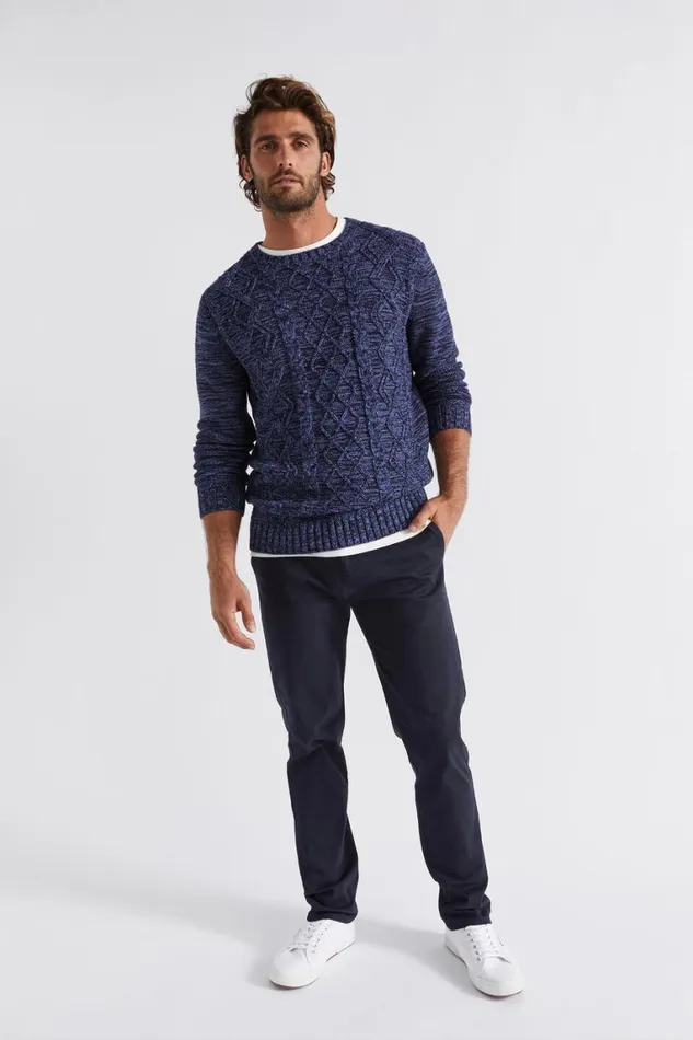 Seed Heritage TShirts and Sweaters Cable Knit Sweater Midnight Blue 8211 Man
