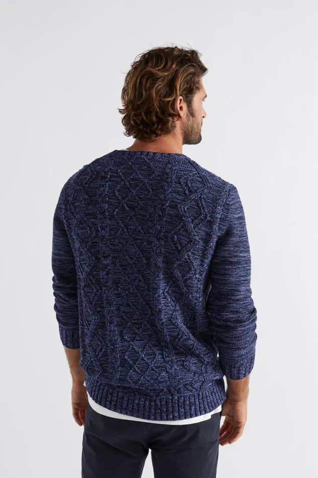 Seed Heritage TShirts and Sweaters Cable Knit Sweater Midnight Blue 8211 Man