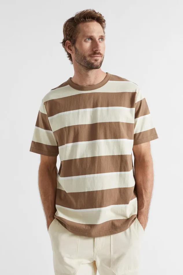 Seed Heritage TShirts and Sweaters Classic Stripe Tee Mocha Stripe 8211 Man Seed Heritage TShirts and Sweaters Classic Stripe Tee Mocha Stripe 8211 Man