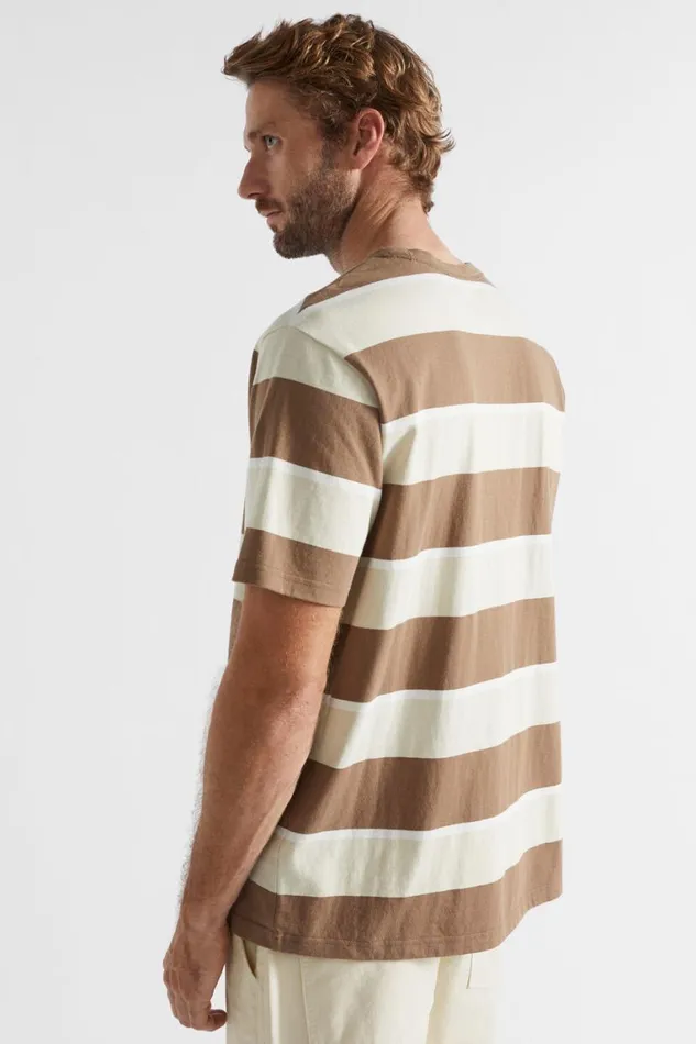 Seed Heritage TShirts and Sweaters Classic Stripe Tee Mocha Stripe 8211 Man