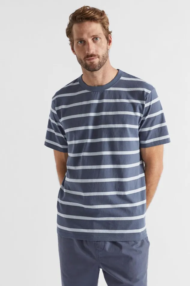 Seed Heritage TShirts and Sweaters Classic Stripe Tee Steel Blue Stripe 8211 Man Seed Heritage TShirts and Sweaters Classic Stripe Tee Steel Blue Stripe 8211 Man