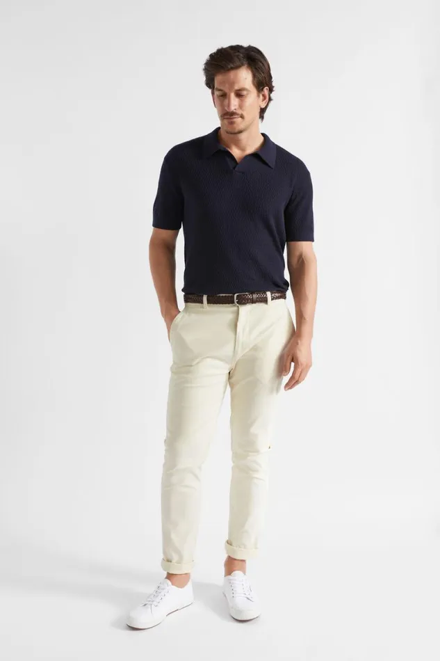 Seed Heritage TShirts and Sweaters Knitted Trophy Polo Midnight Blue 8211 Man