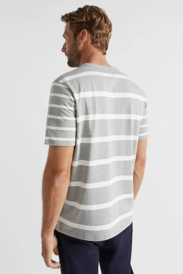 Seed Heritage TShirts and Sweaters Mixed Stripe Tee Grey Marle Stripe 8211 Man