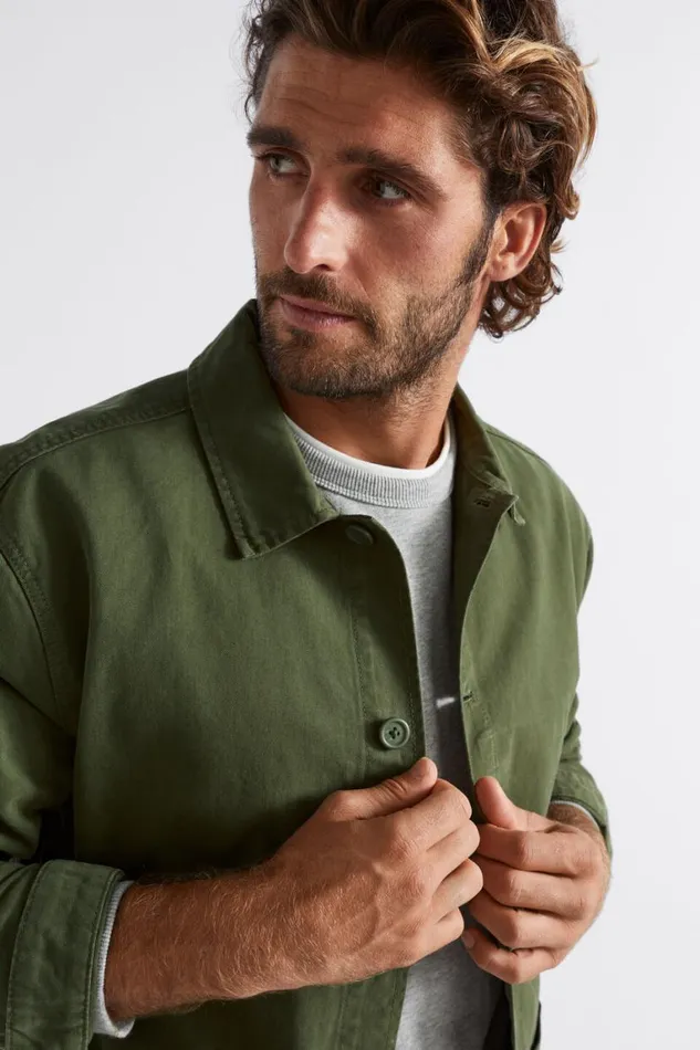 Seed Heritage TShirts and Sweaters Utility Overshirt Dark Khaki 8211 Man