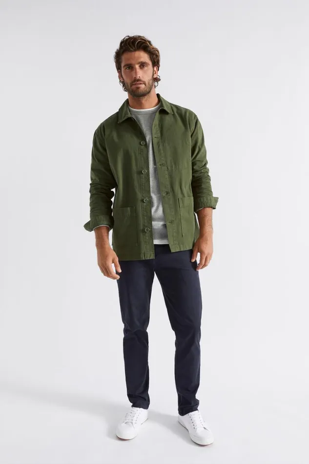 Seed Heritage TShirts and Sweaters Utility Overshirt Dark Khaki 8211 Man