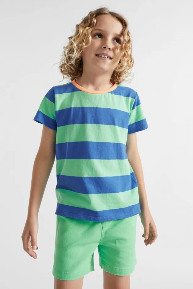Seed Heritage TShirts and Tops Block Stripe Tee Pine Lime 8211 Boy