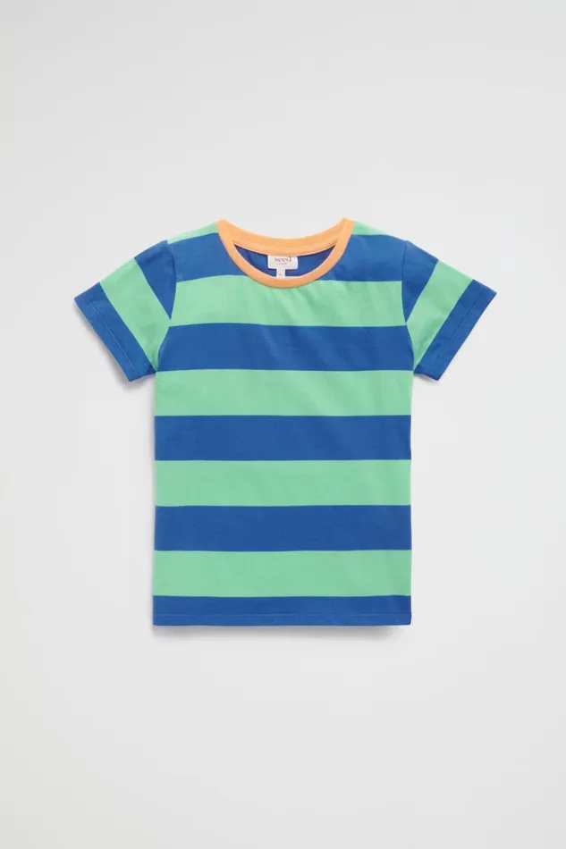 Seed Heritage TShirts and Tops Block Stripe Tee Pine Lime 8211 Boy