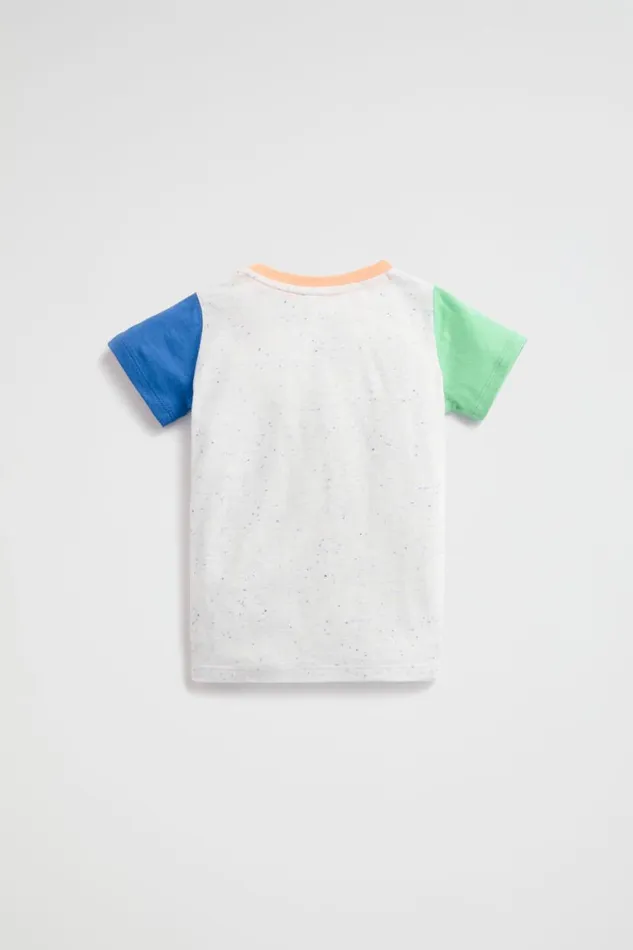 Seed Heritage TShirts and Tops Colourblock Tee Marine Speckle 8211 Baby