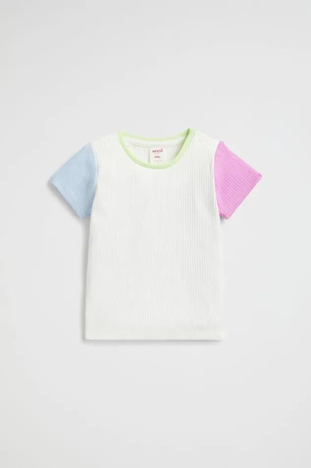 Seed Heritage TShirts and Tops Colourblock Tee Multi 8211 Baby