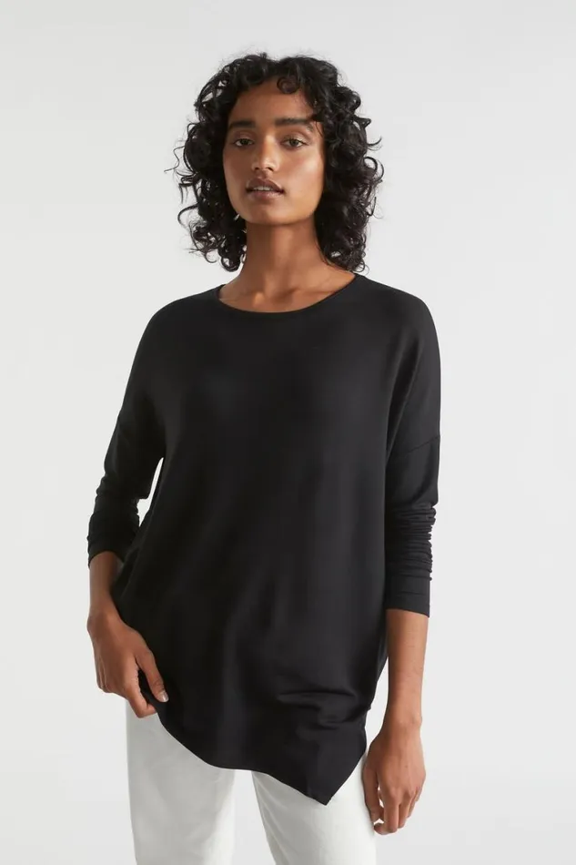 Seed Heritage TShirts and Tops Core Asymmetrical Top Black 8211 Woman