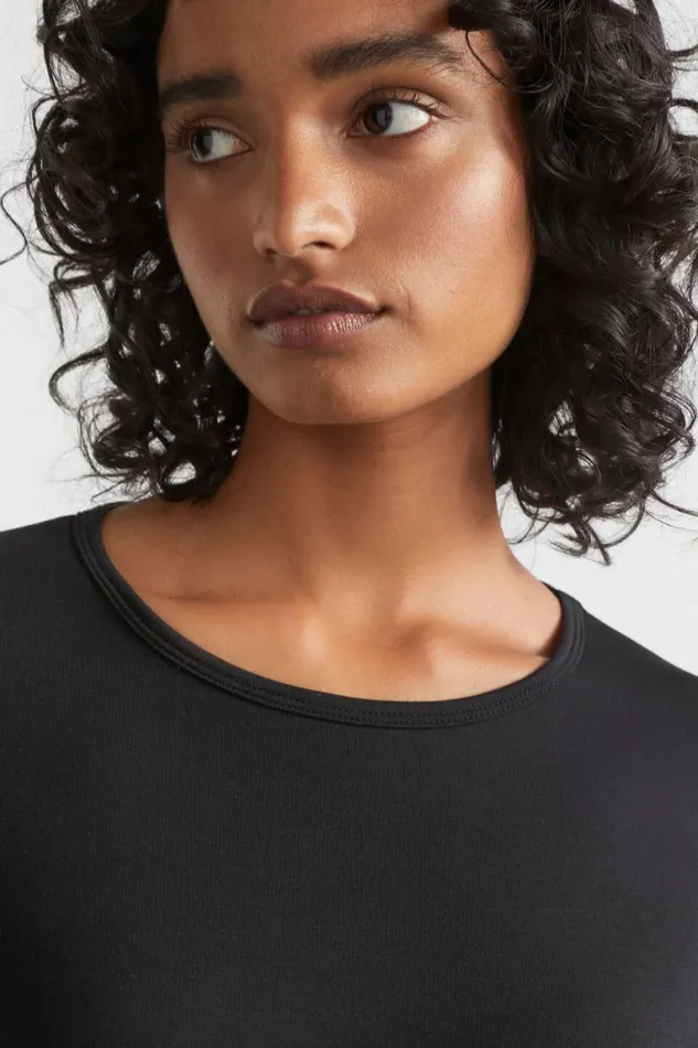 Seed Heritage TShirts and Tops Core Asymmetrical Top Black 8211 Woman