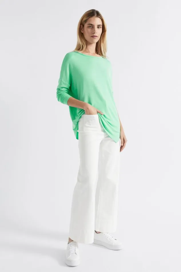 Seed Heritage TShirts and Tops Core Asymmetrical Top Key Lime 8211 Woman