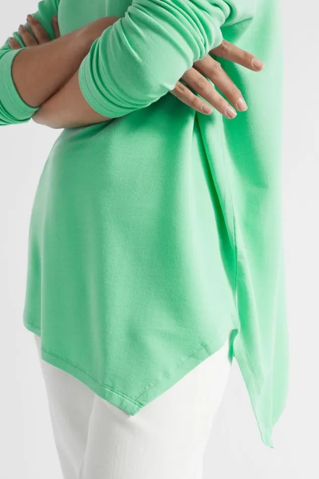 Seed Heritage TShirts and Tops Core Asymmetrical Top Key Lime 8211 Woman