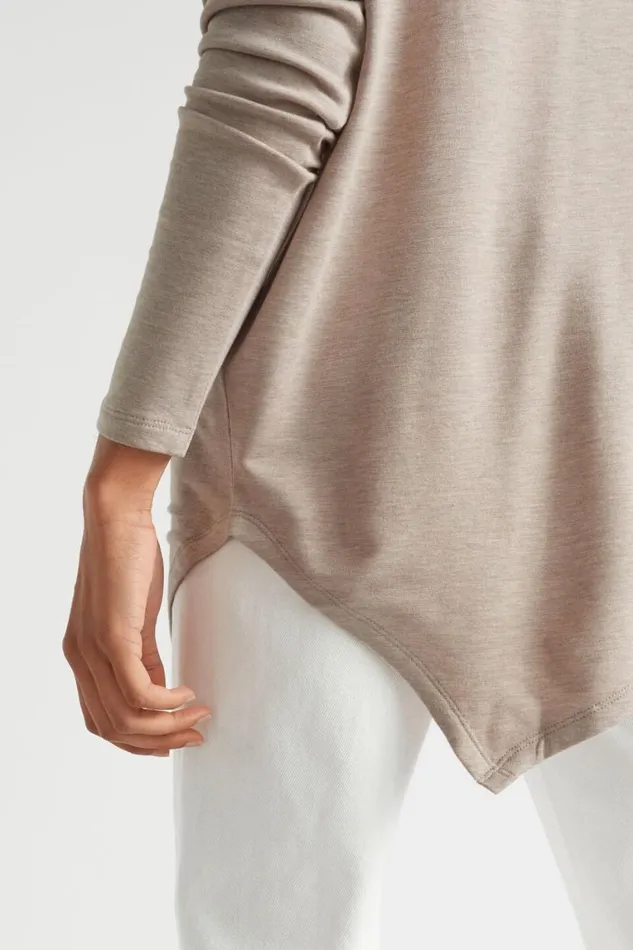Seed Heritage TShirts and Tops Core Asymmetrical Top Light Storm Marle 8211 Woman