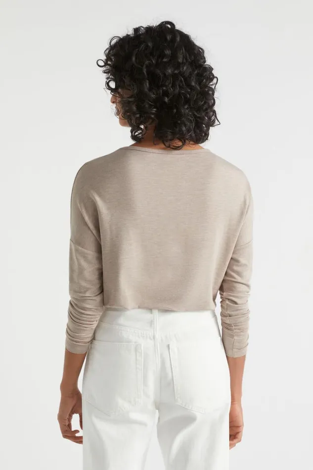 Seed Heritage TShirts and Tops Core Asymmetrical Top Light Storm Marle 8211 Woman