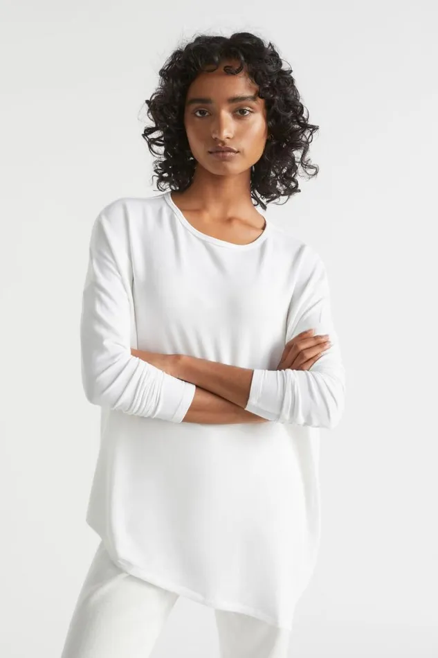 Seed Heritage TShirts and Tops Core Asymmetrical Top Whisper White 8211 Woman Seed Heritage TShirts and Tops Core Asymmetrical Top Whisper White 8211 Woman