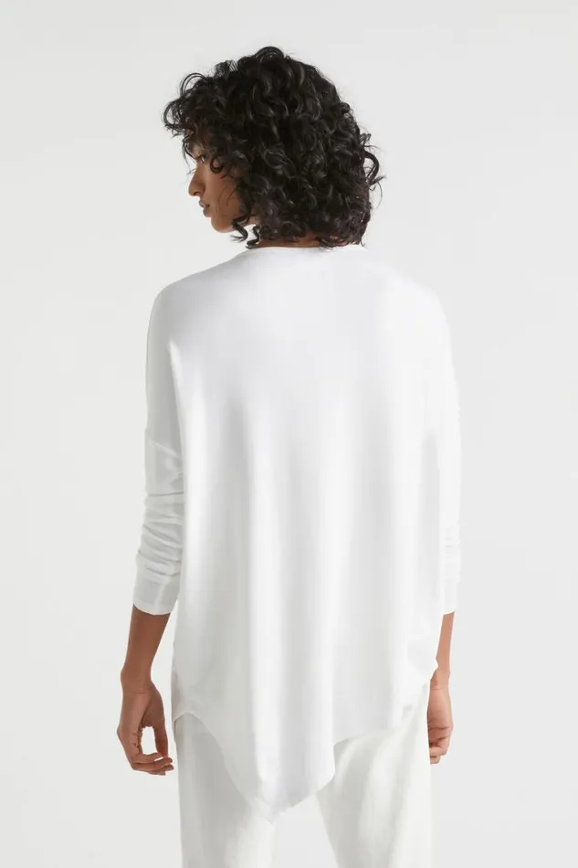 Seed Heritage TShirts and Tops Core Asymmetrical Top Whisper White 8211 Woman