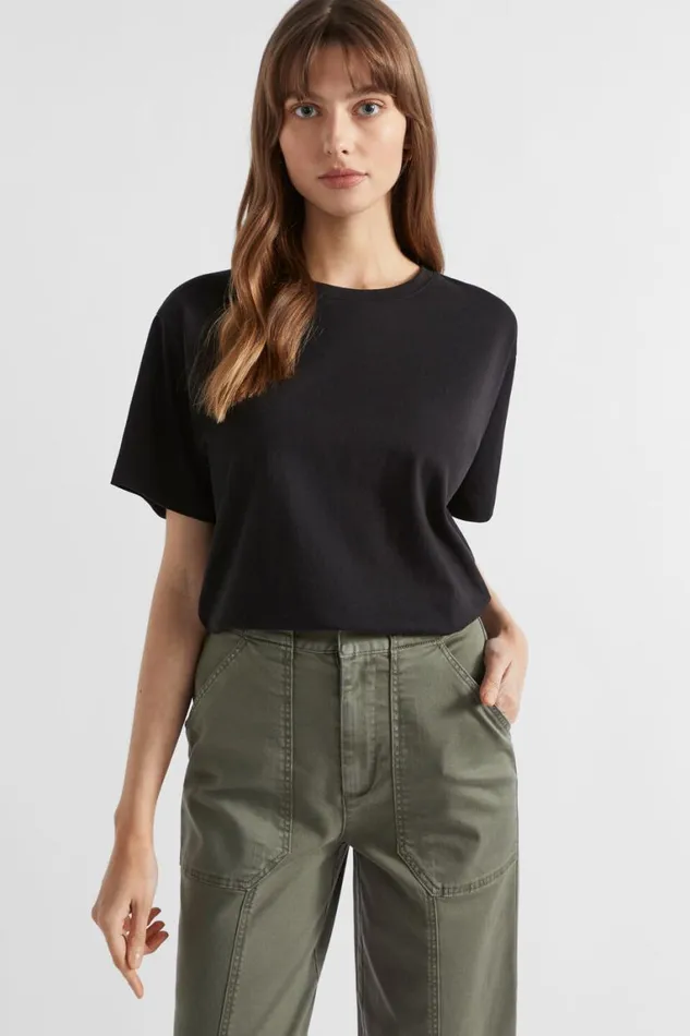 Seed Heritage TShirts and Tops Core Boyfriend Tee Black 8211 Woman