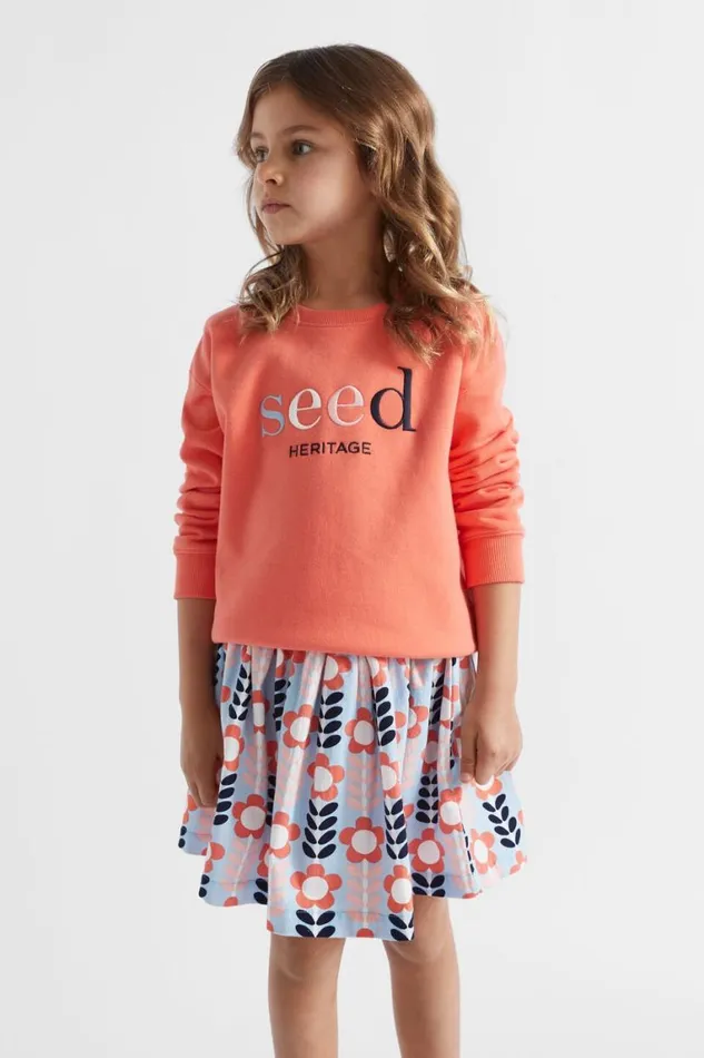 Seed Heritage TShirts and Tops Core Logo Sweat Coral 8211 Girl