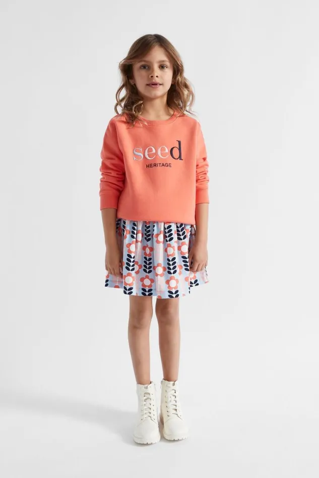 Seed Heritage TShirts and Tops Core Logo Sweat Coral 8211 Girl