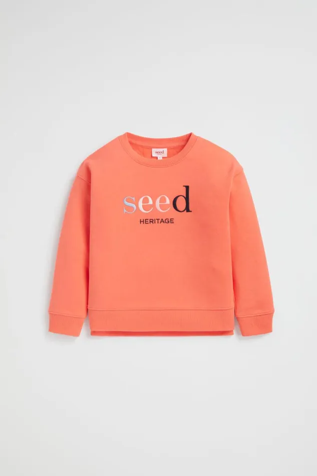 Seed Heritage TShirts and Tops Core Logo Sweat Coral 8211 Girl