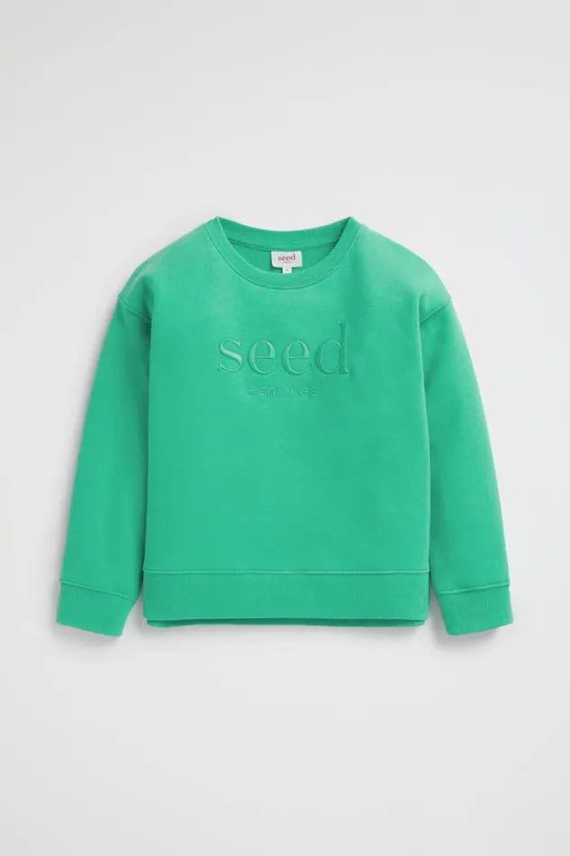 Seed Heritage TShirts and Tops Core Logo Sweat Jade Green 8211 Boy