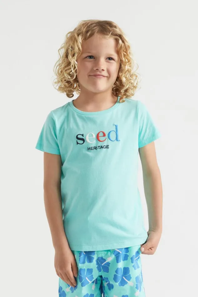 Seed Heritage TShirts and Tops Core Logo Tee Island Green 8211 Boy