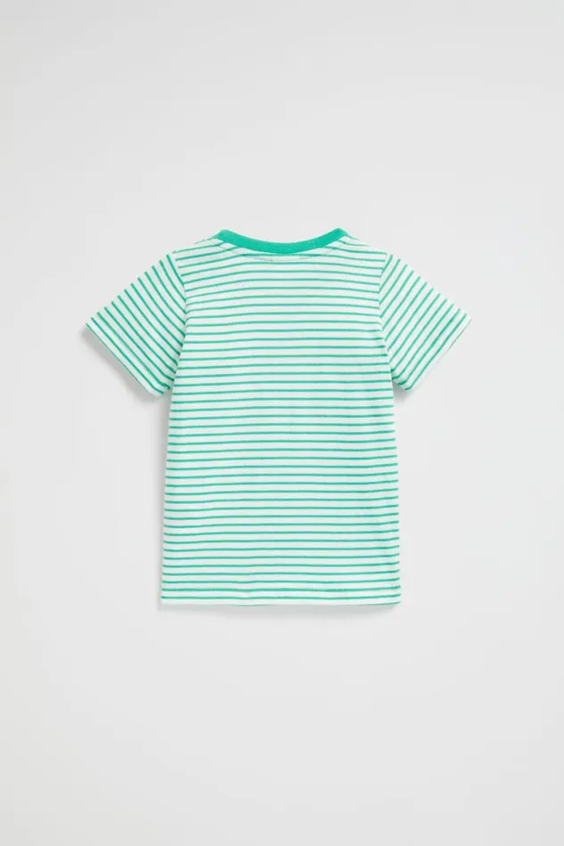 Seed Heritage TShirts and Tops Core Logo Tee Jade Green Stripe 8211 Baby