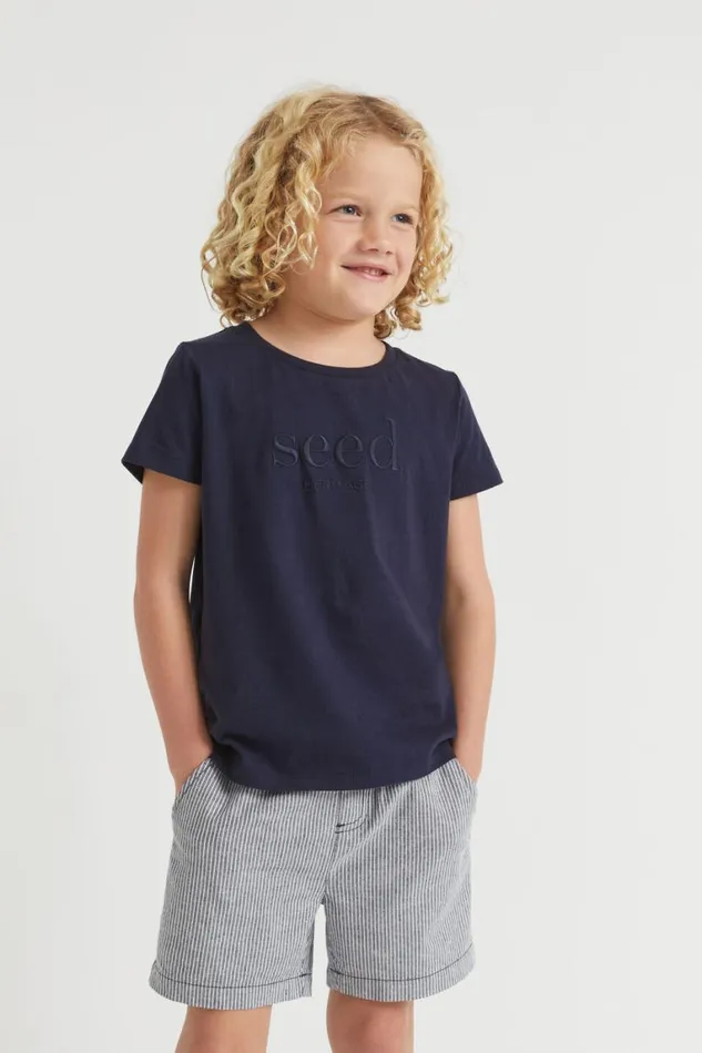 Seed Heritage TShirts and Tops Core Logo Tee Midnight Blue 8211 Boy