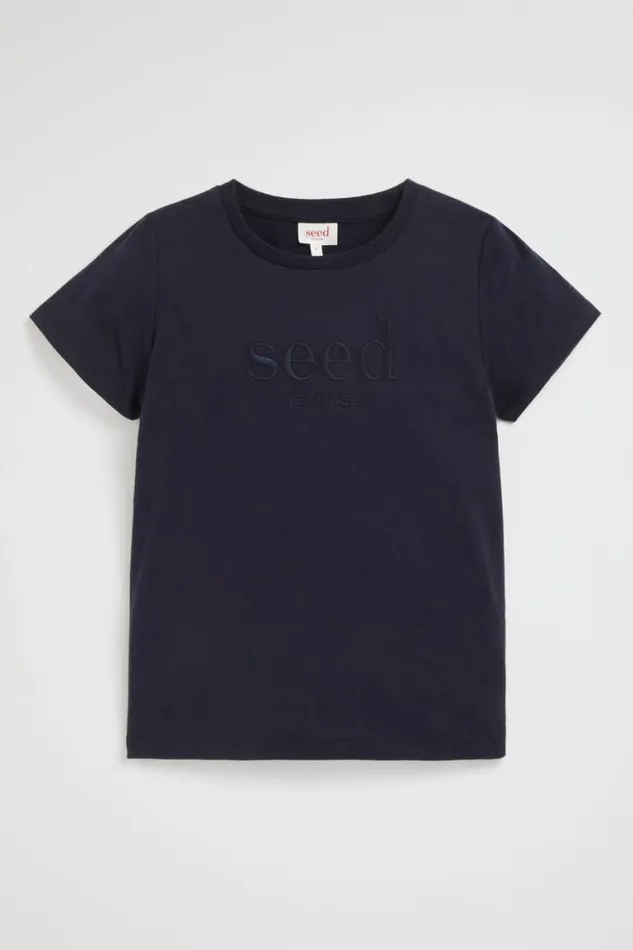 Seed Heritage TShirts and Tops Core Logo Tee Midnight Blue 8211 Boy