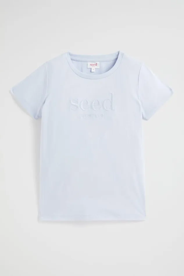 Seed Heritage TShirts and Tops Core Logo Tee Powder Blue 8211 Girl