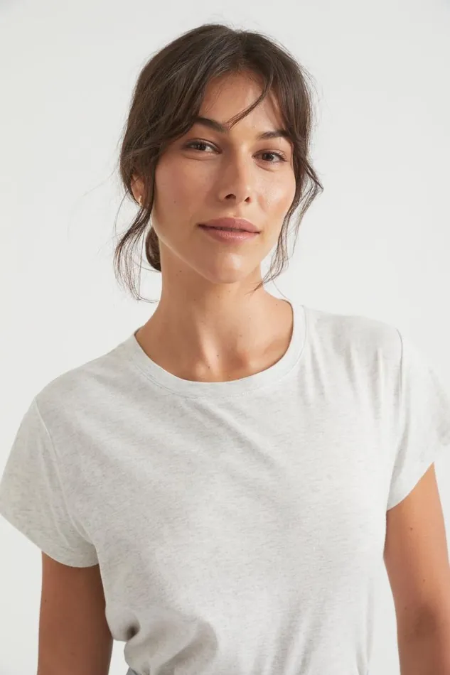 Seed Heritage TShirts and Tops Core Neat Tee Light Grey Marle 8211 Woman
